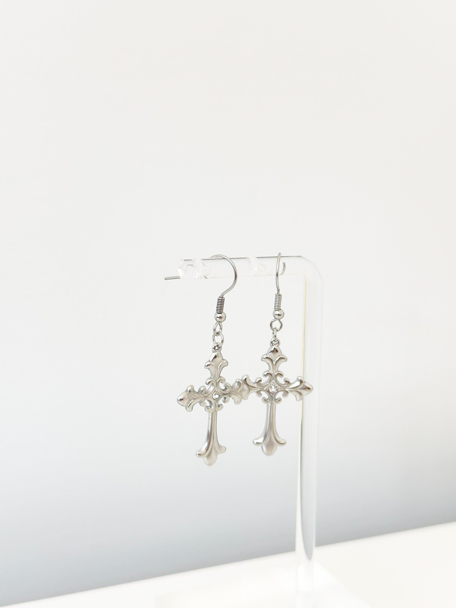 Faith Cross Drops - Jas | Hoop Earrings - Jas | Perfect On You