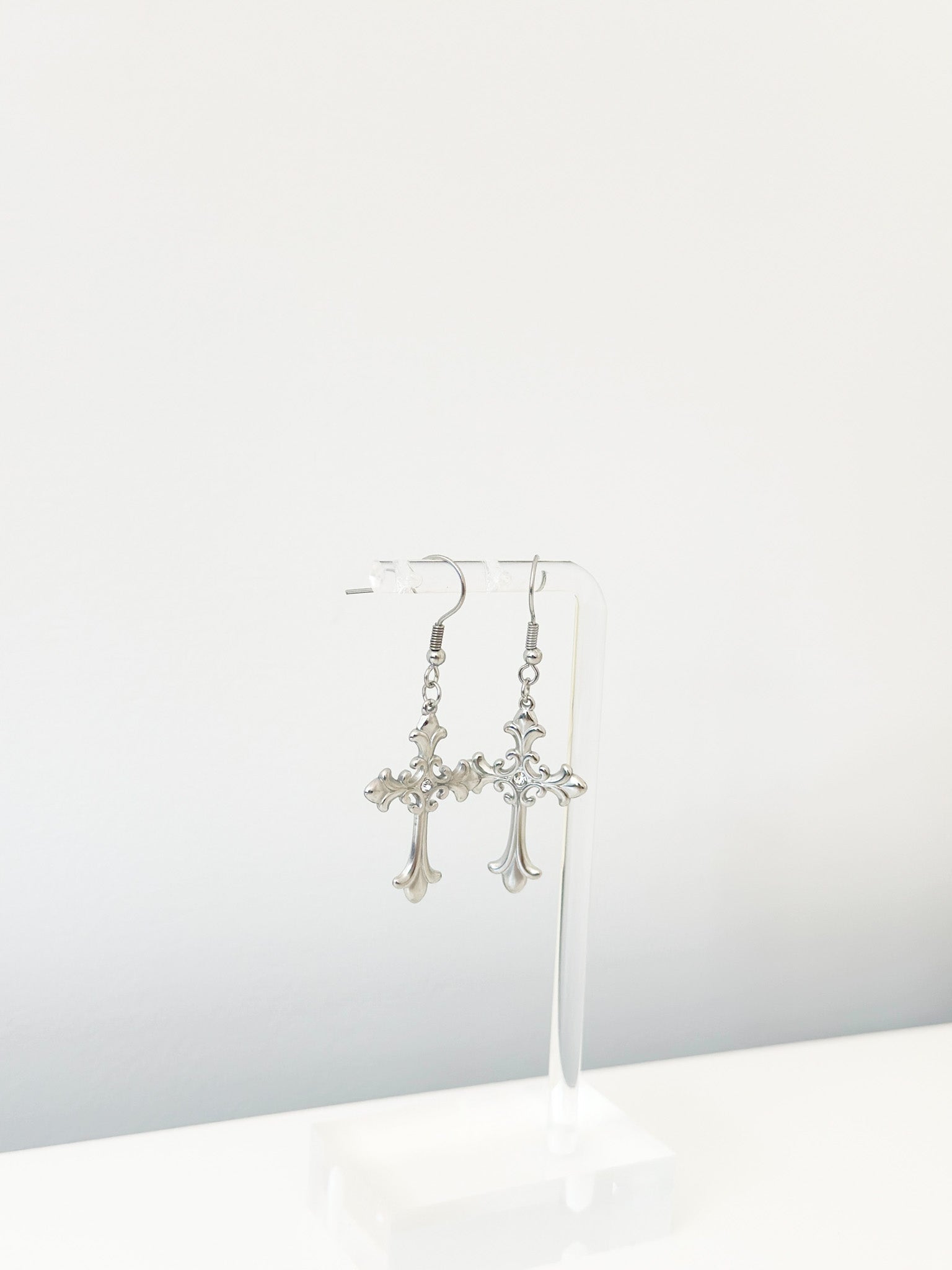 Faith Cross Drops - Jas | Hoop Earrings - Jas | Perfect On You