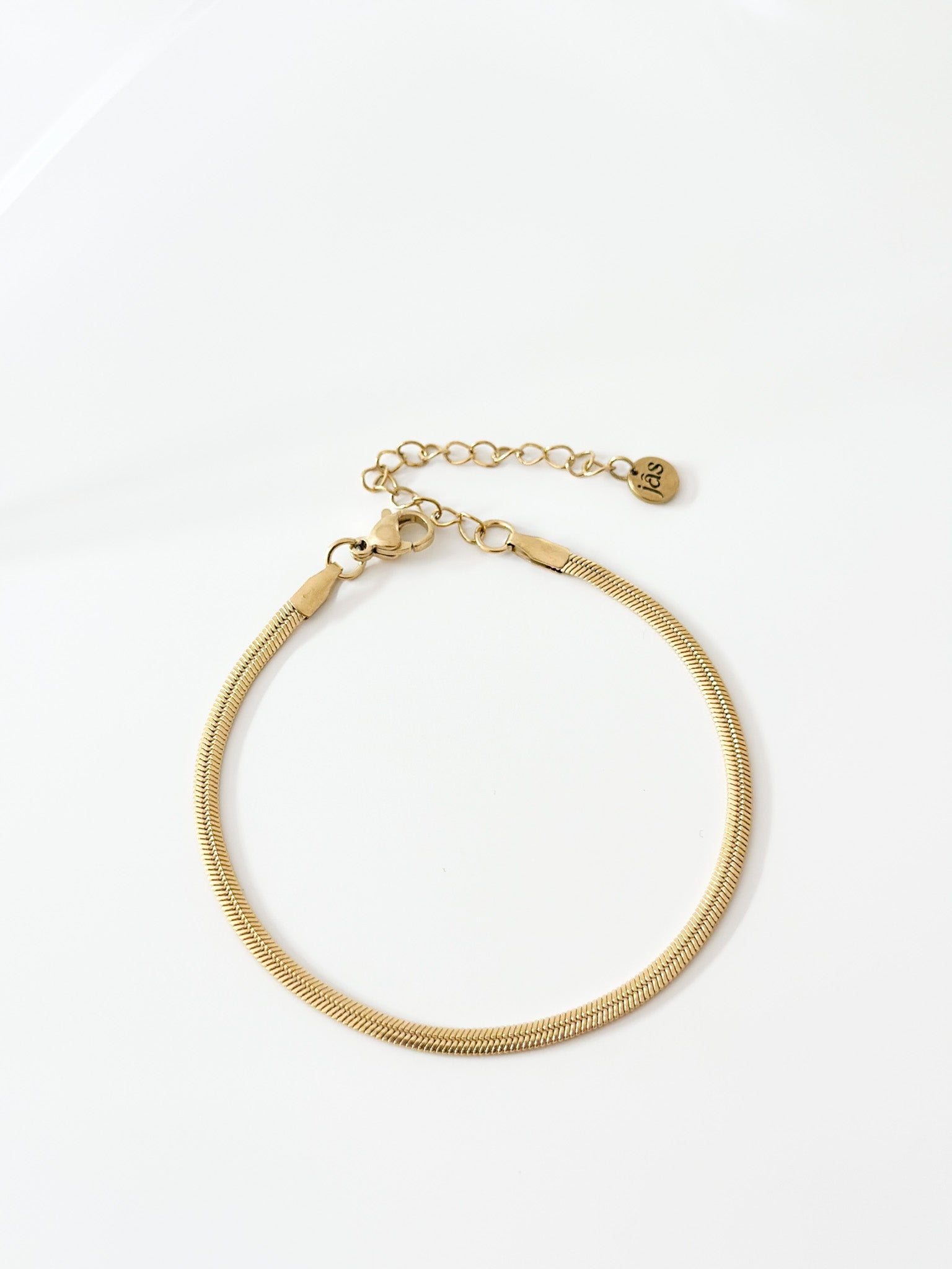 Gold 3mm Snake chain Bracelet - Jas | Gold bracelet - Jas | Perfect On You