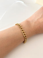 Gold 6mm Curb bracelet - Jas | Gold bracelet - Jas | Perfect On You