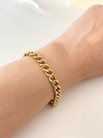 Gold 6mm Curb bracelet - Jas | Gold bracelet - Jas | Perfect On You