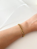 Gold 6mm Curb bracelet - Jas | Gold bracelet - Jas | Perfect On You