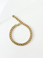 Gold 6mm Curb bracelet - Jas | Gold bracelet - Jas | Perfect On You