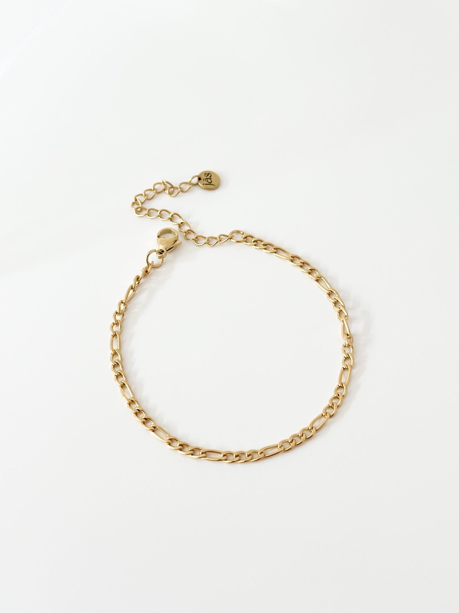 Gold Figaro bracelet - Jas | Gold bracelet - Jas | Perfect On You