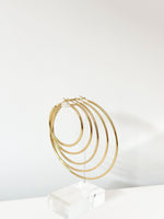 Gold Mira Classic hoops - Jas | Hoop Earrings - Jas | Perfect On You
