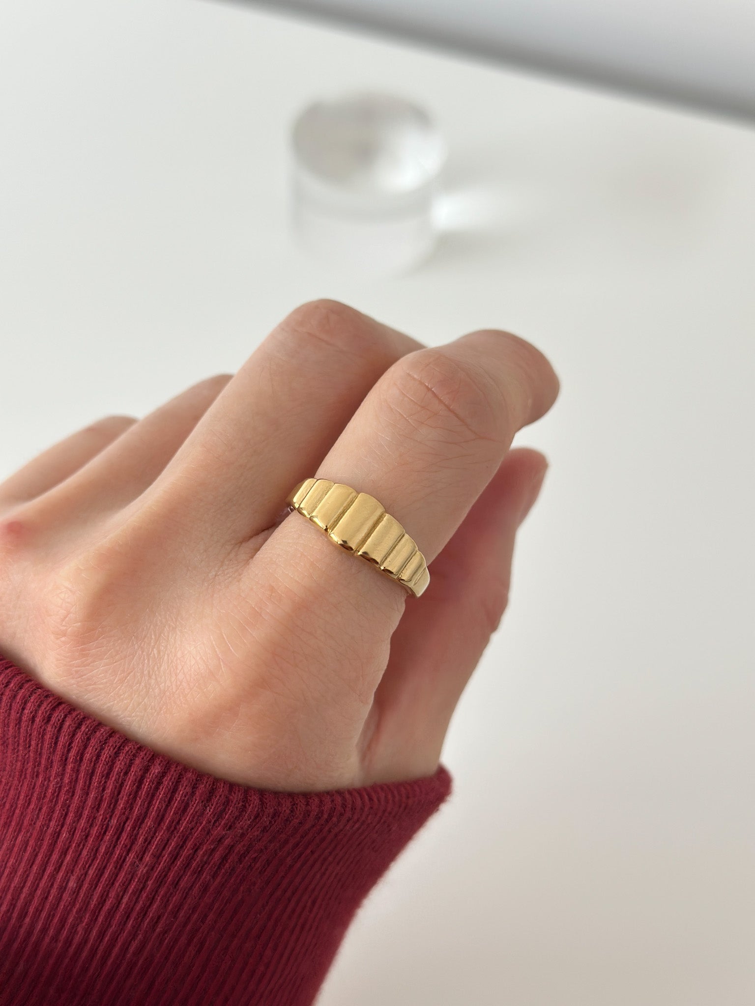 Gold Shell Band - Jas | Gold & silver ring - Jas | Perfect On You