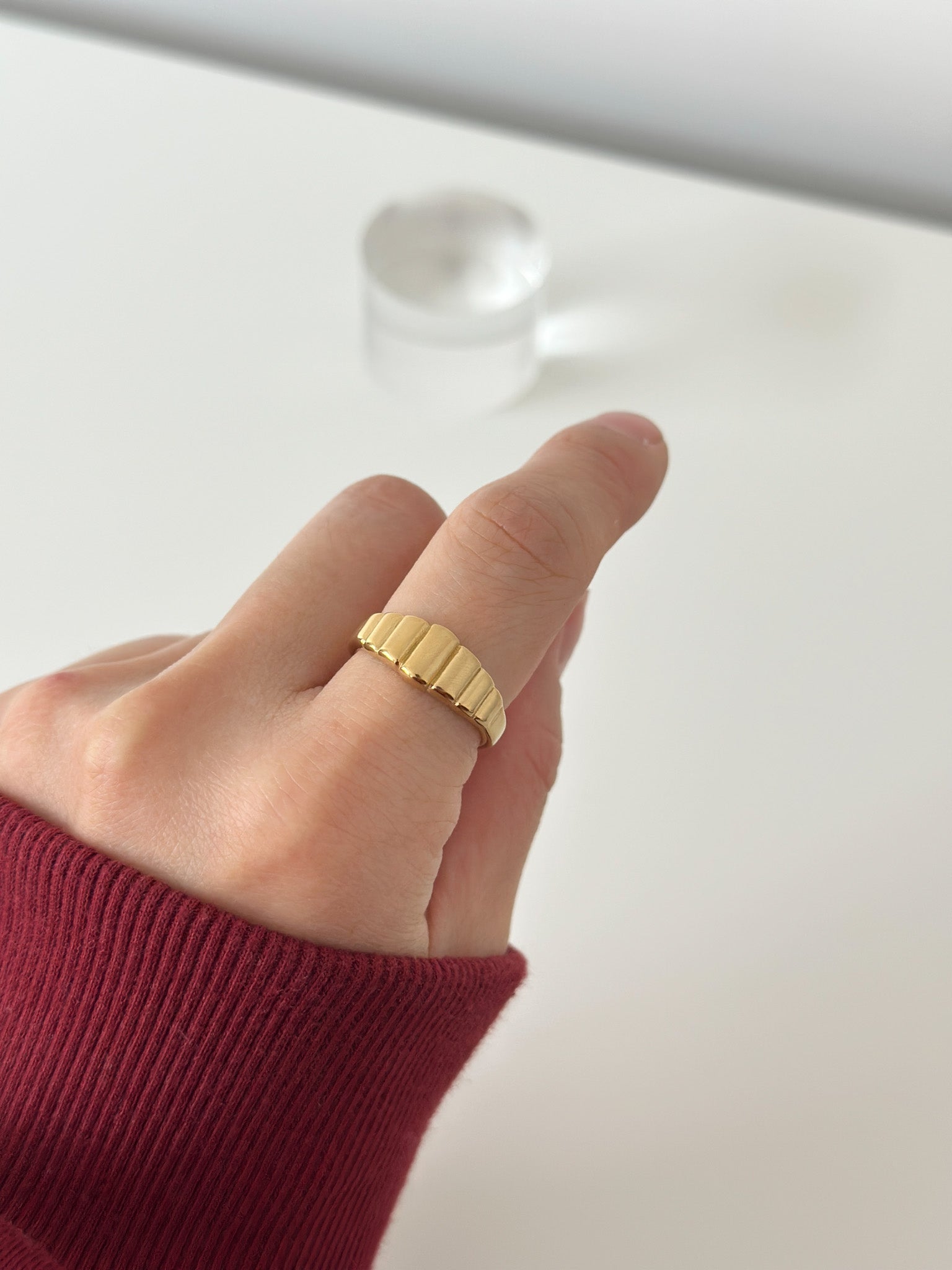 Gold Shell Band - Jas | Gold & silver ring - Jas | Perfect On You