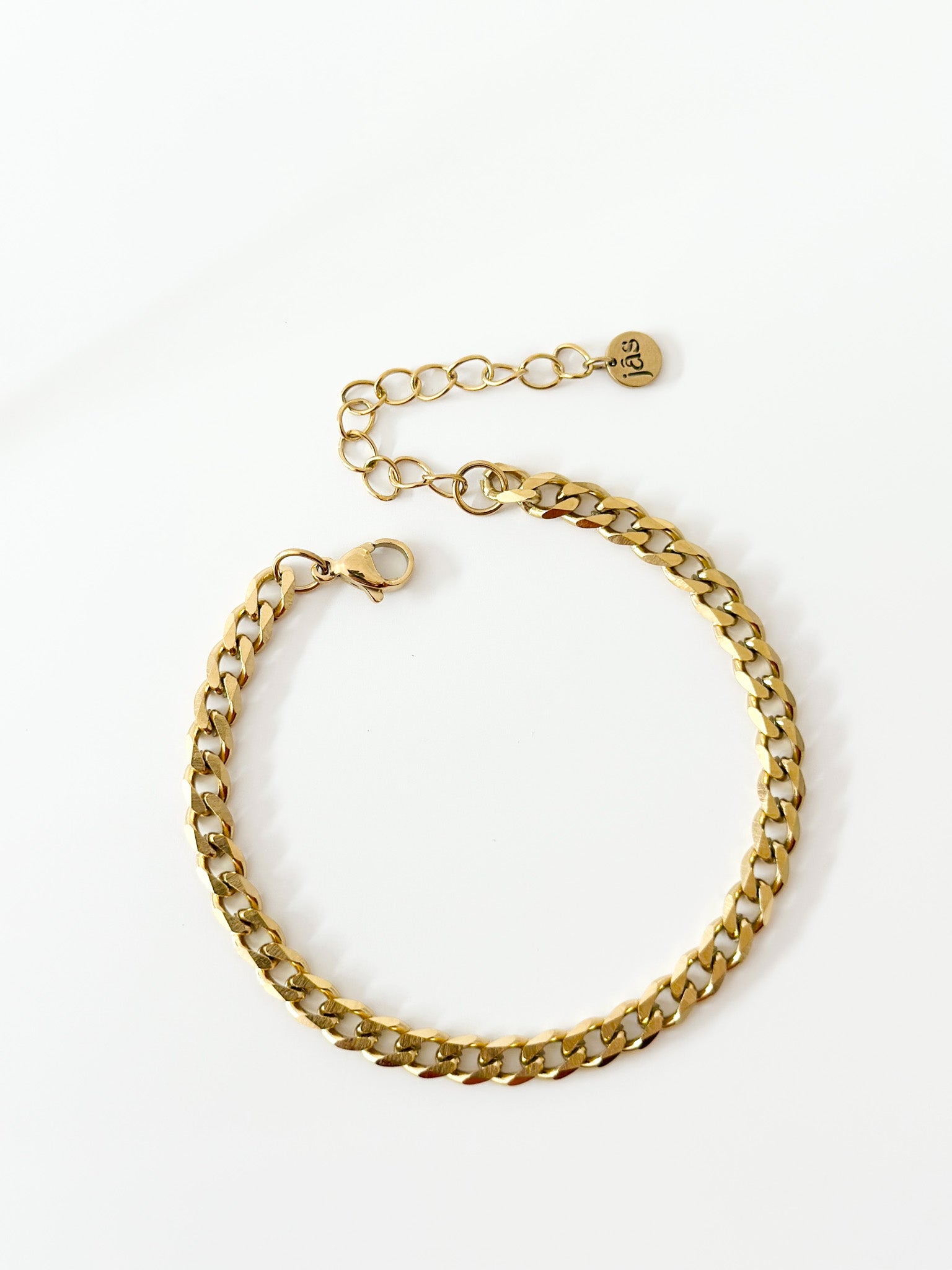 Gold Thick curb bracelet - Jas | Gold bracelet - Jas | Perfect On You