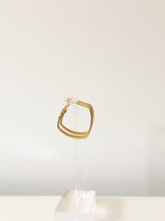 Golden Frame Hoop Earrings - Jas | Gold Earring - Jas | Perfect On You