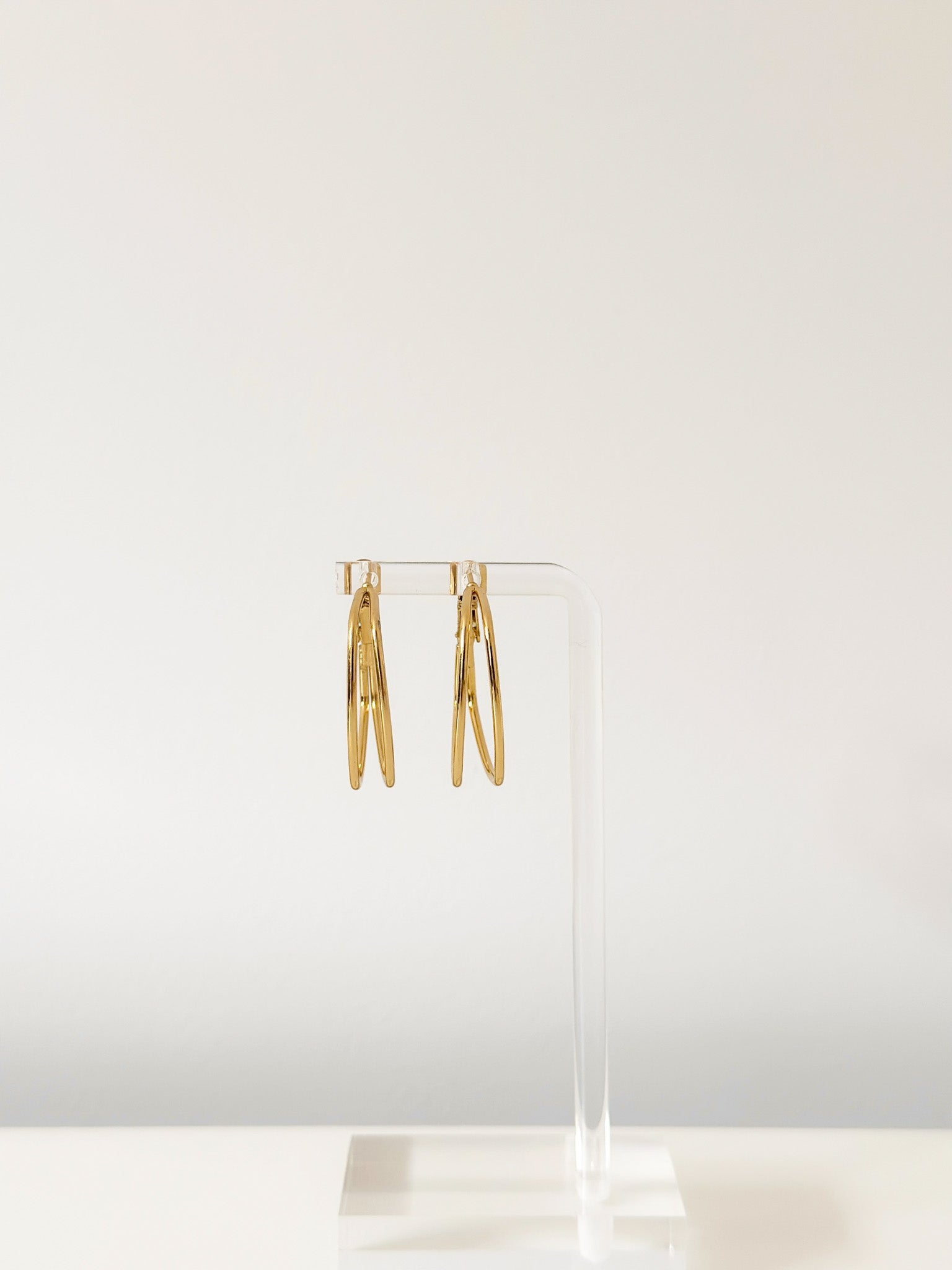 Golden Frame Hoop Earrings - Jas | Gold Earring - Jas | Perfect On You