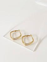 Golden Frame Hoop Earrings - Jas | Gold Earring - Jas | Perfect On You