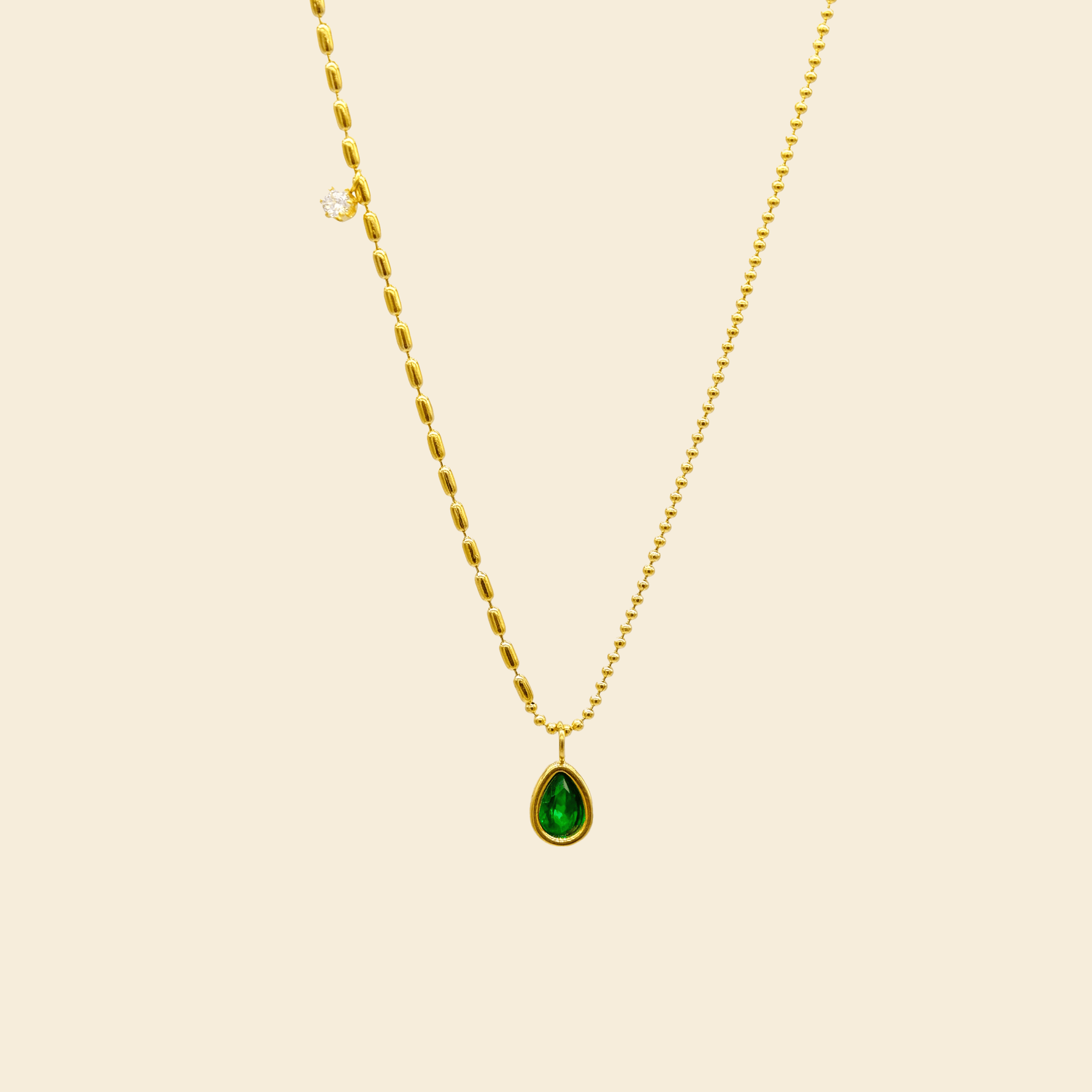 Green Tear Necklace - JAS - Jas | Perfect On You