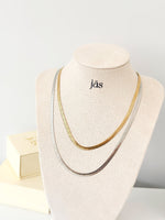 Herringbone chain Necklace - Jas | Gold & silver necklace - Jas | Perfect On You