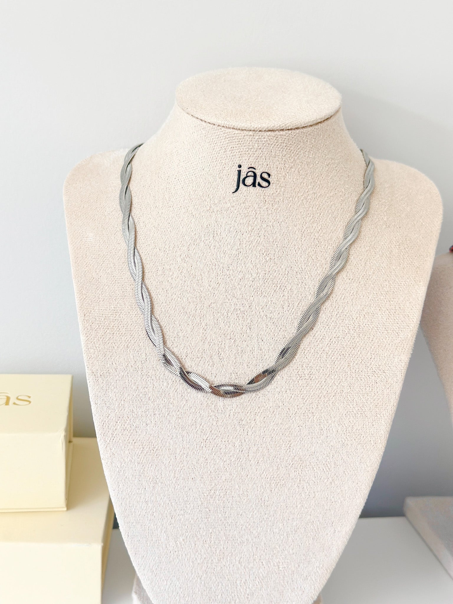 Herringbone Duo Necklace - JAS | Silver necklace - Jas | Perfect On You
