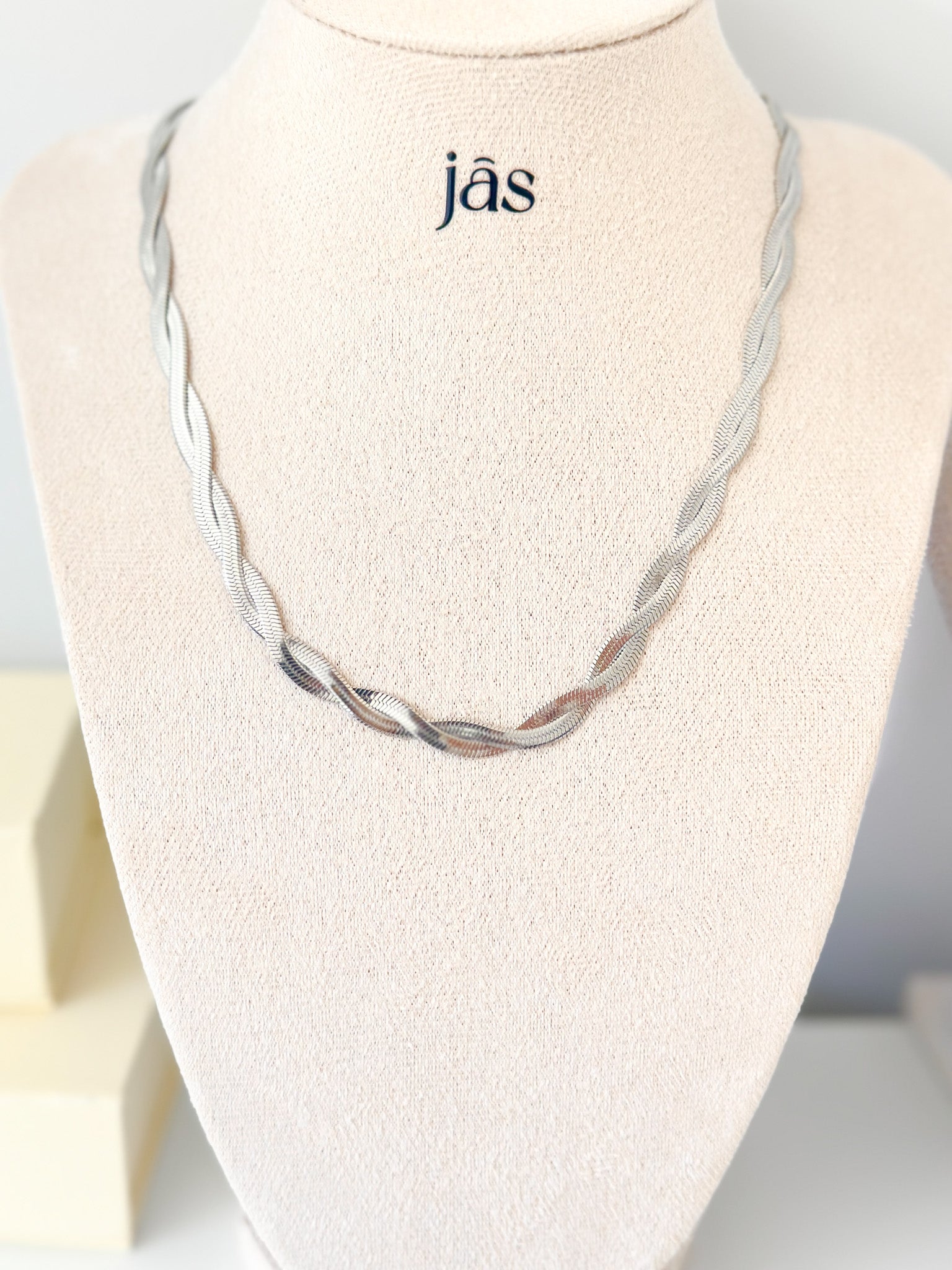 Herringbone Duo Necklace - JAS | Silver necklace - Jas | Perfect On You