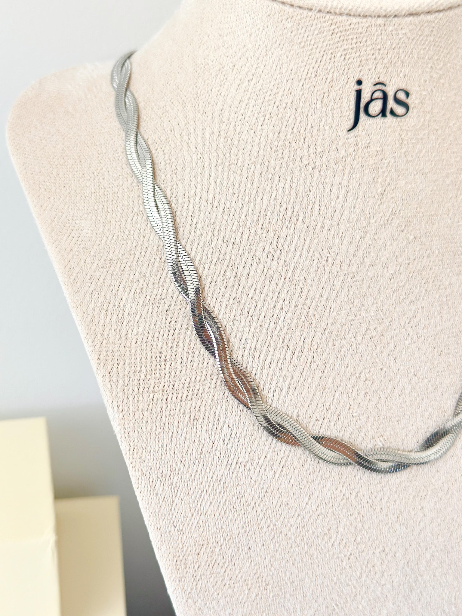 Herringbone Duo Necklace - JAS | Silver necklace - Jas | Perfect On You