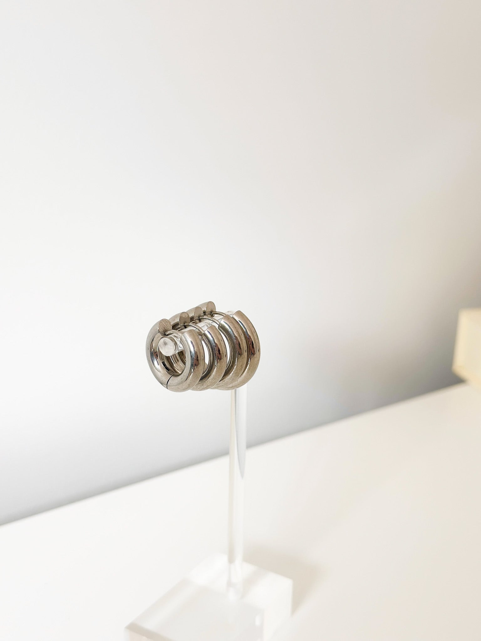 Luxe Curve Hoops - Jas | Silver Earring - Jas | Perfect On You