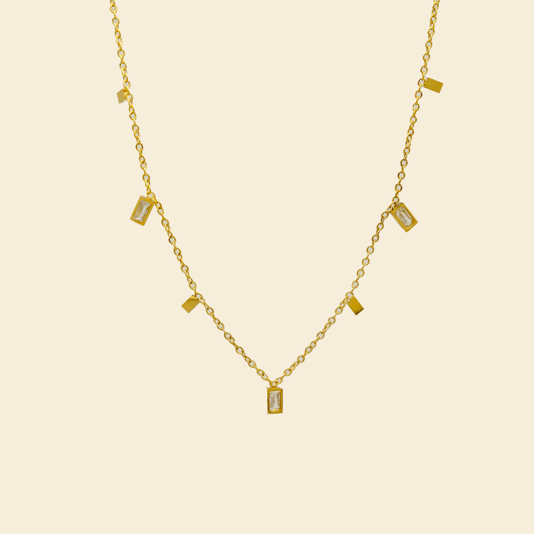 Mini Cube Crystal Necklace - JAS - Jas | Perfect On You