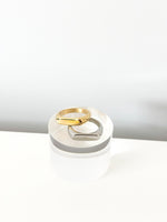 Oval Duo Ring - Jas | Gold & silver ring - Jas | Perfect On You