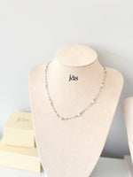 Pearl Bead chain Necklace - JAS | Silver necklace - Jas | Perfect On You