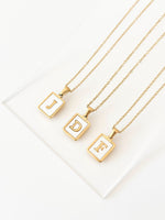 Rectangle Letter Necklace - JAS | JasCustom - Jas | Perfect On You