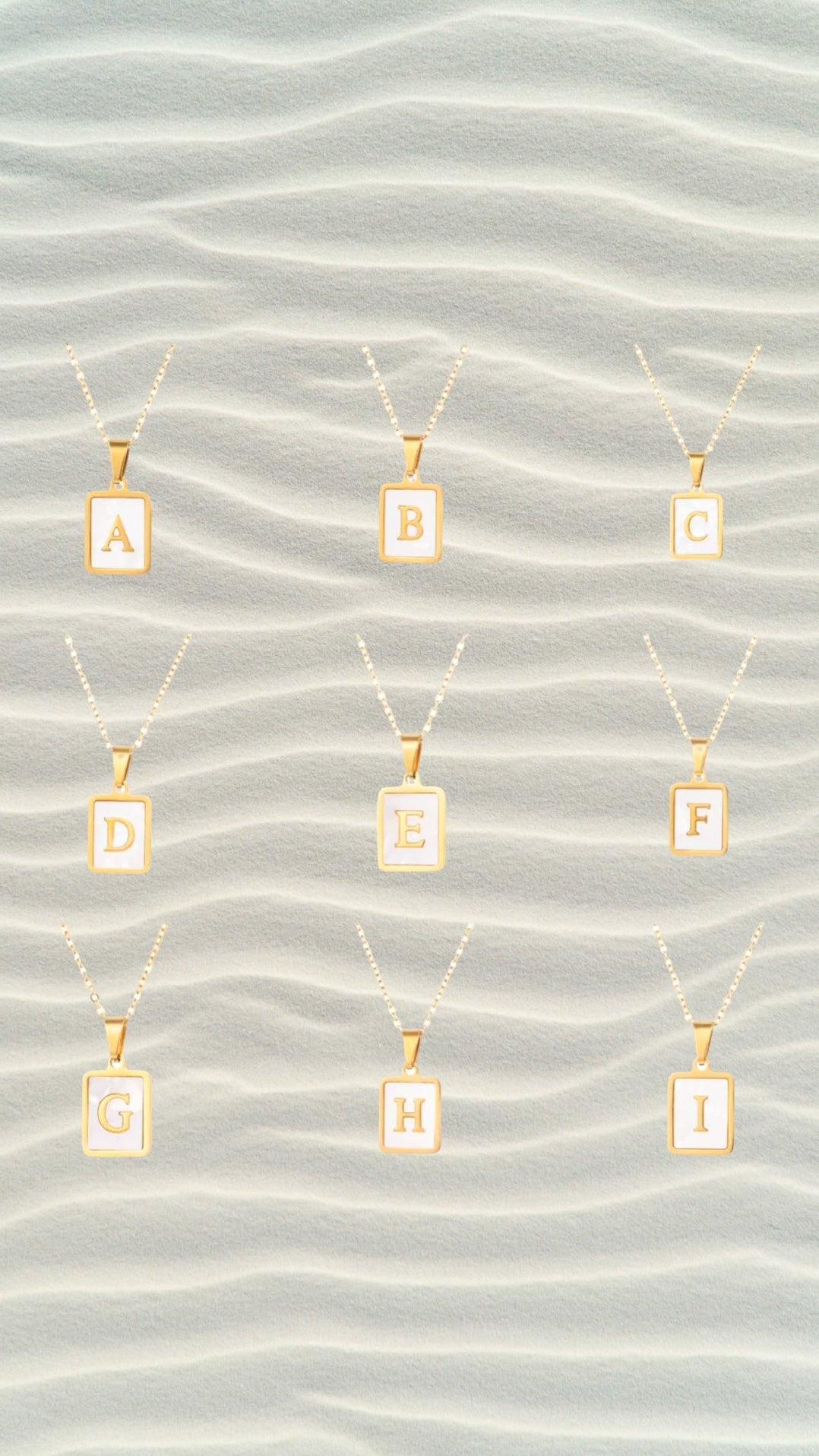Rectangle Letter Necklace - JAS | JasCustom - Jas | Perfect On You
