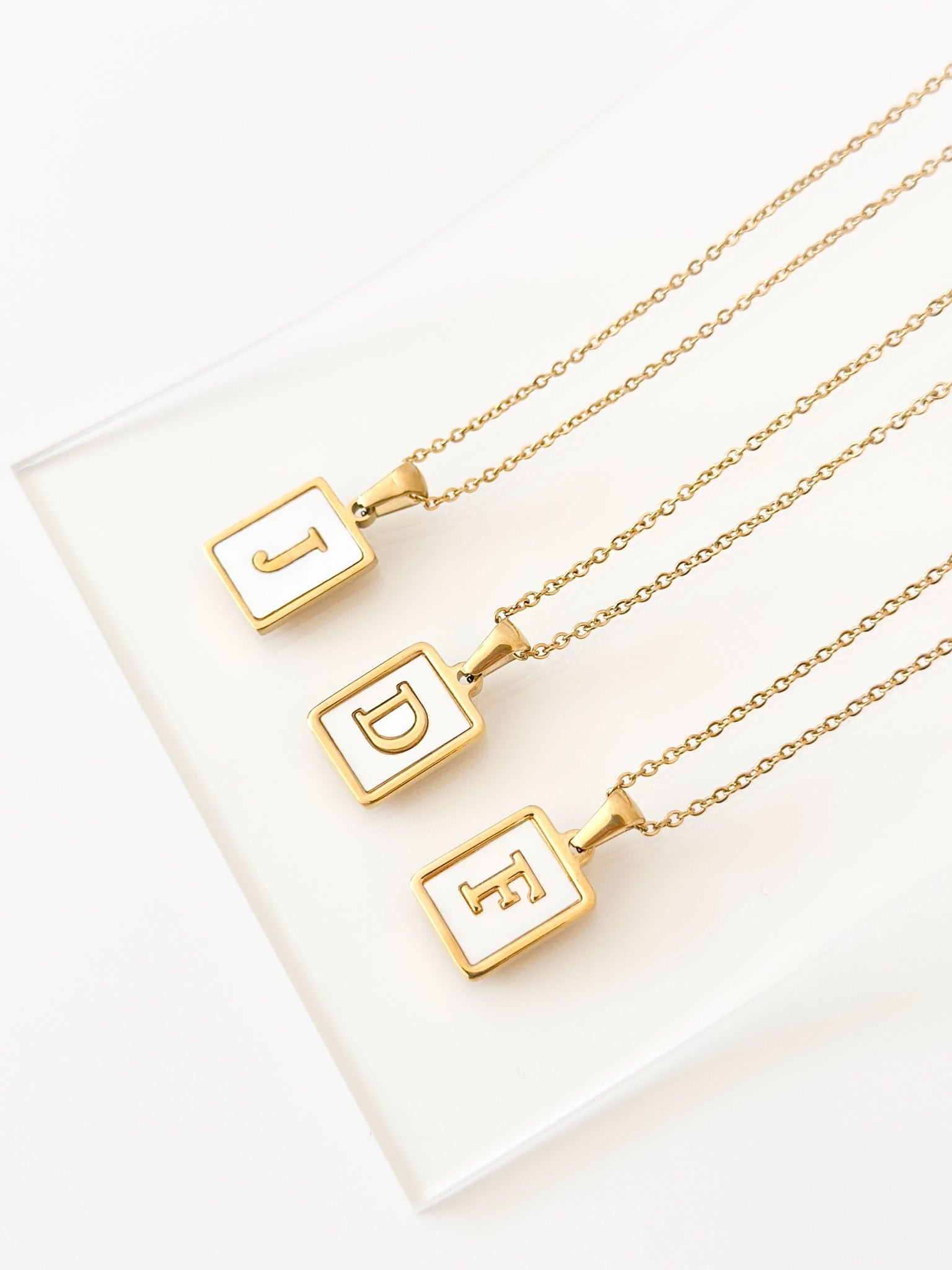 Rectangle Letter Necklace - JAS | JasCustom - Jas | Perfect On You