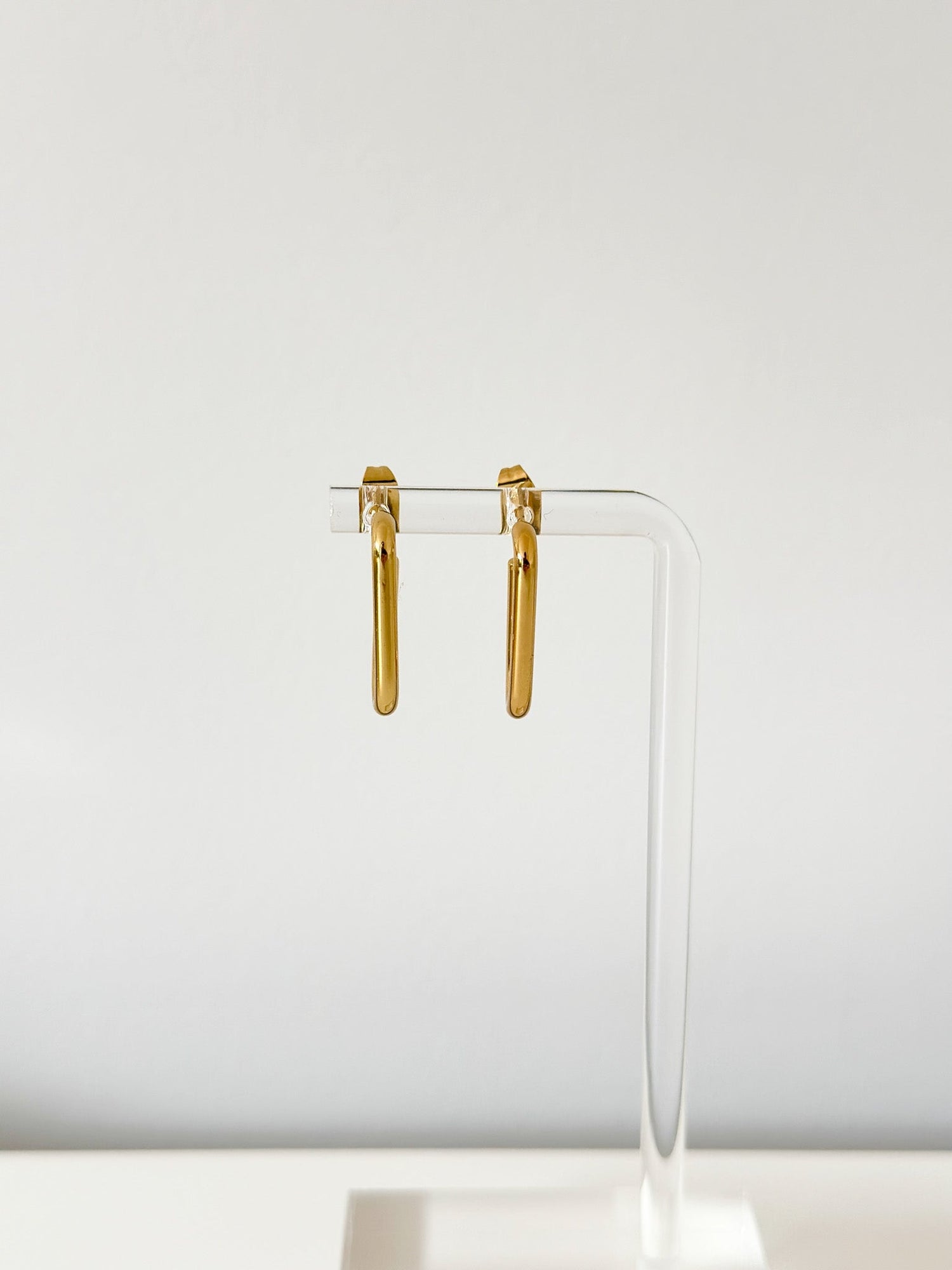 Rectangular Link Drop - Jas | Hoop Earrings - Jas | Perfect On You