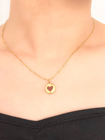 Red Heart Necklace - Jas | Gold necklace - Jas | Perfect On You