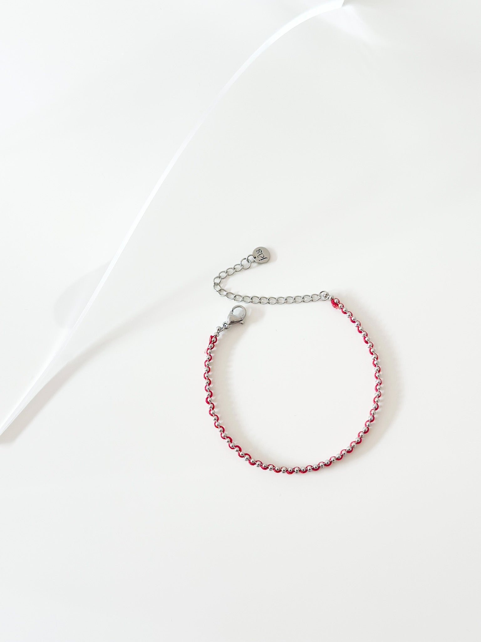 Red line Bracelet - Jas | Gold & silver bracelet - Jas | Perfect On You