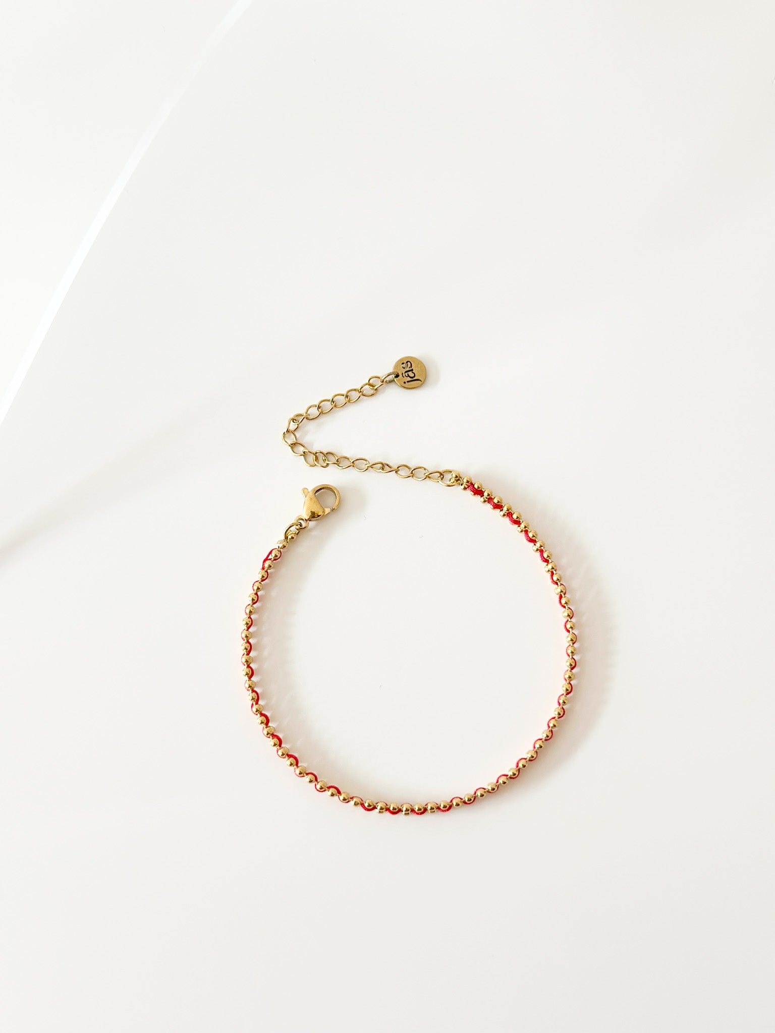 Red line Bracelet - Jas | Gold & silver bracelet - Jas | Perfect On You