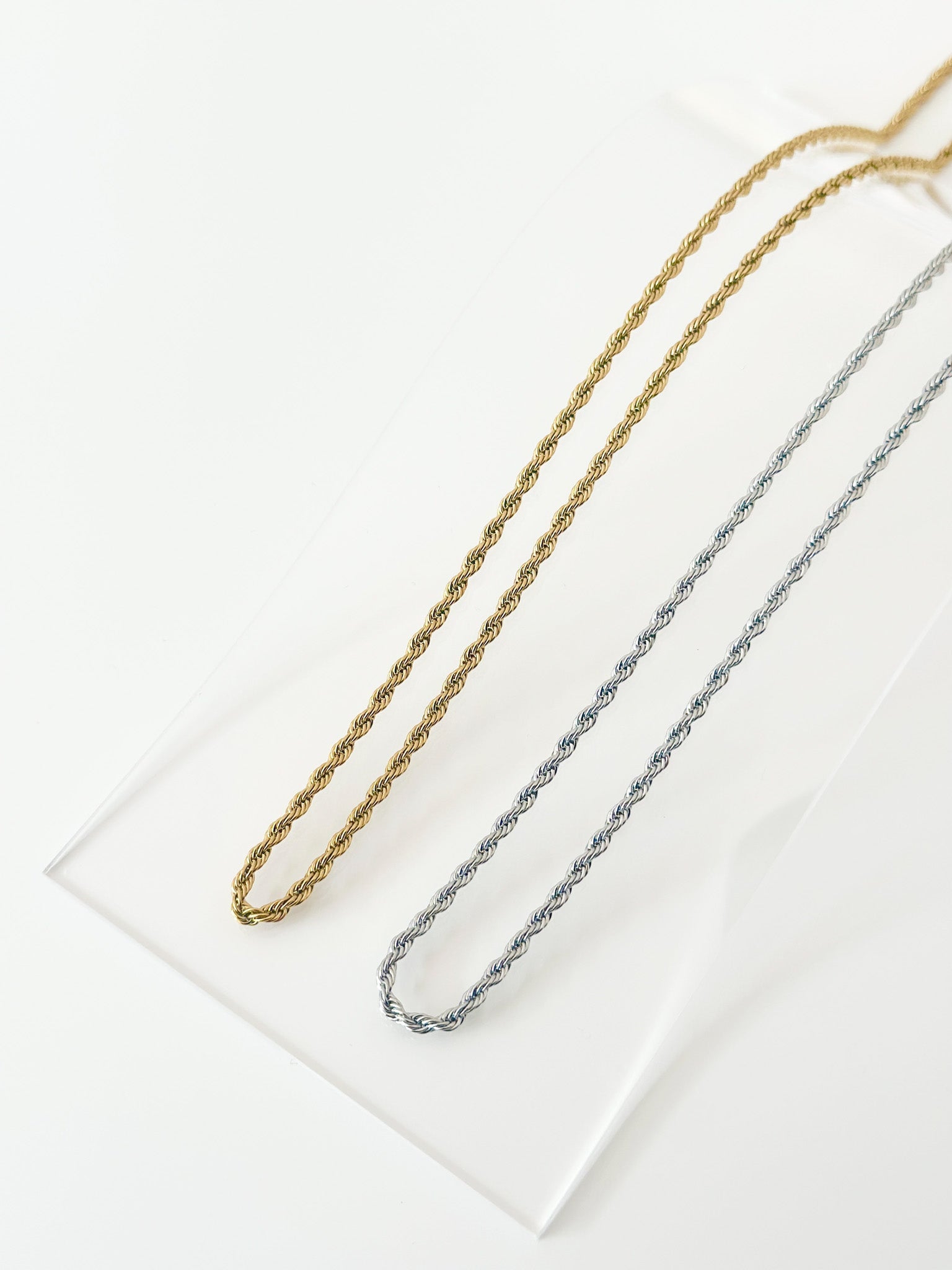 Rope Chain Necklace - Jas | Gold & silver necklace - Jas | Perfect On You