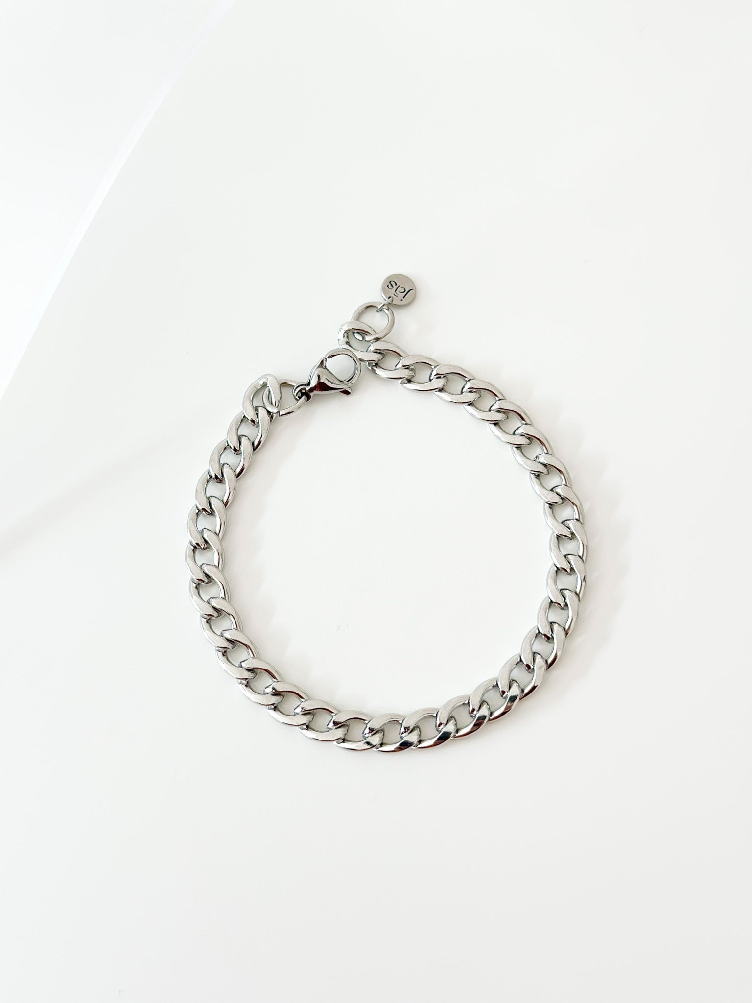 Silver curb bracelet - Jas | Stainless Steel Bracelet - Jas | Perfect On You