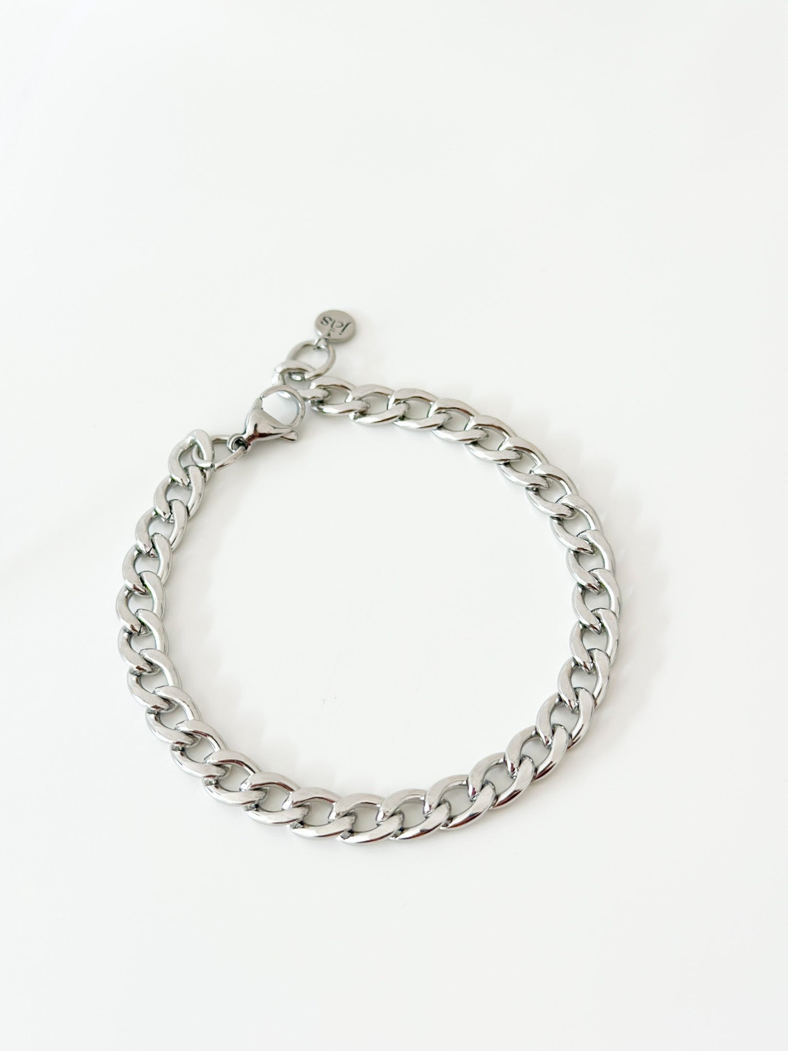 Silver curb bracelet - Jas | Stainless Steel Bracelet - Jas | Perfect On You