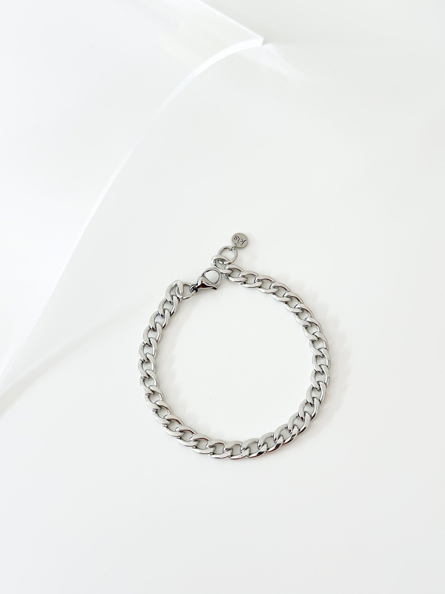 Silver curb bracelet - Jas | Stainless Steel Bracelet - Jas | Perfect On You