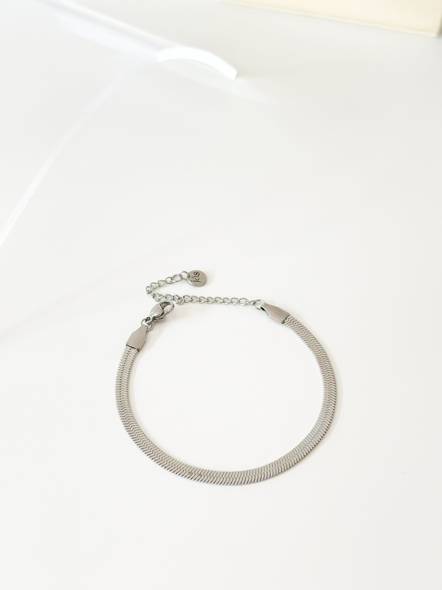 Silver Herringbone Bracelet - Jas | Stainless Steel Bracelet - Jas | Perfect On You