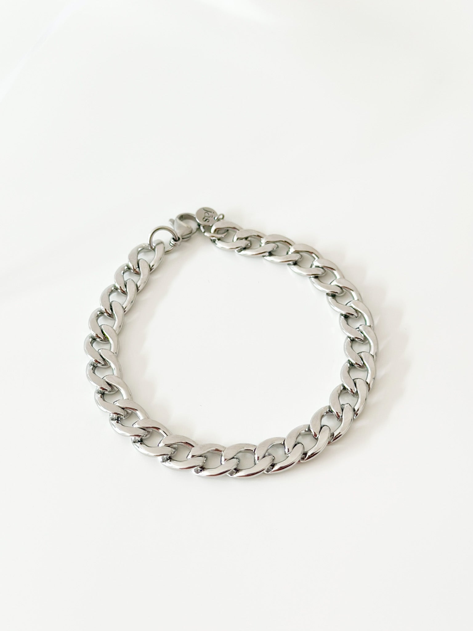 Silver jumbo curb Bracelet - Jas | Stainless Steel Bracelet - Jas | Perfect On You