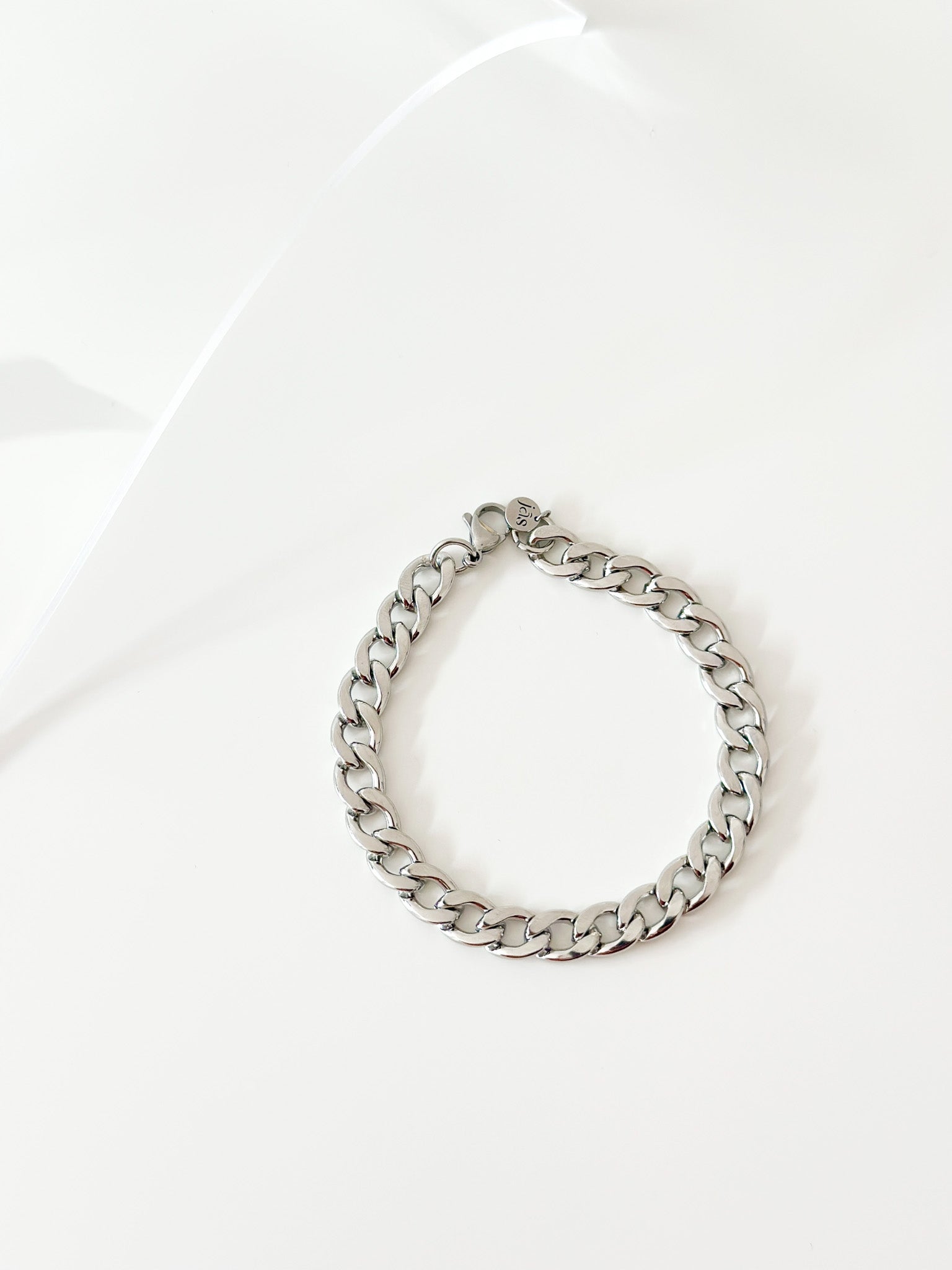 Silver jumbo curb Bracelet - Jas | Stainless Steel Bracelet - Jas | Perfect On You