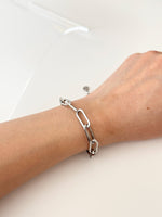Silver large Paper Clip Bracelet - Jas | Stainless Steel Bracelet - Jas | Perfect On You