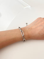Silver large Paper Clip Bracelet - Jas | Stainless Steel Bracelet - Jas | Perfect On You
