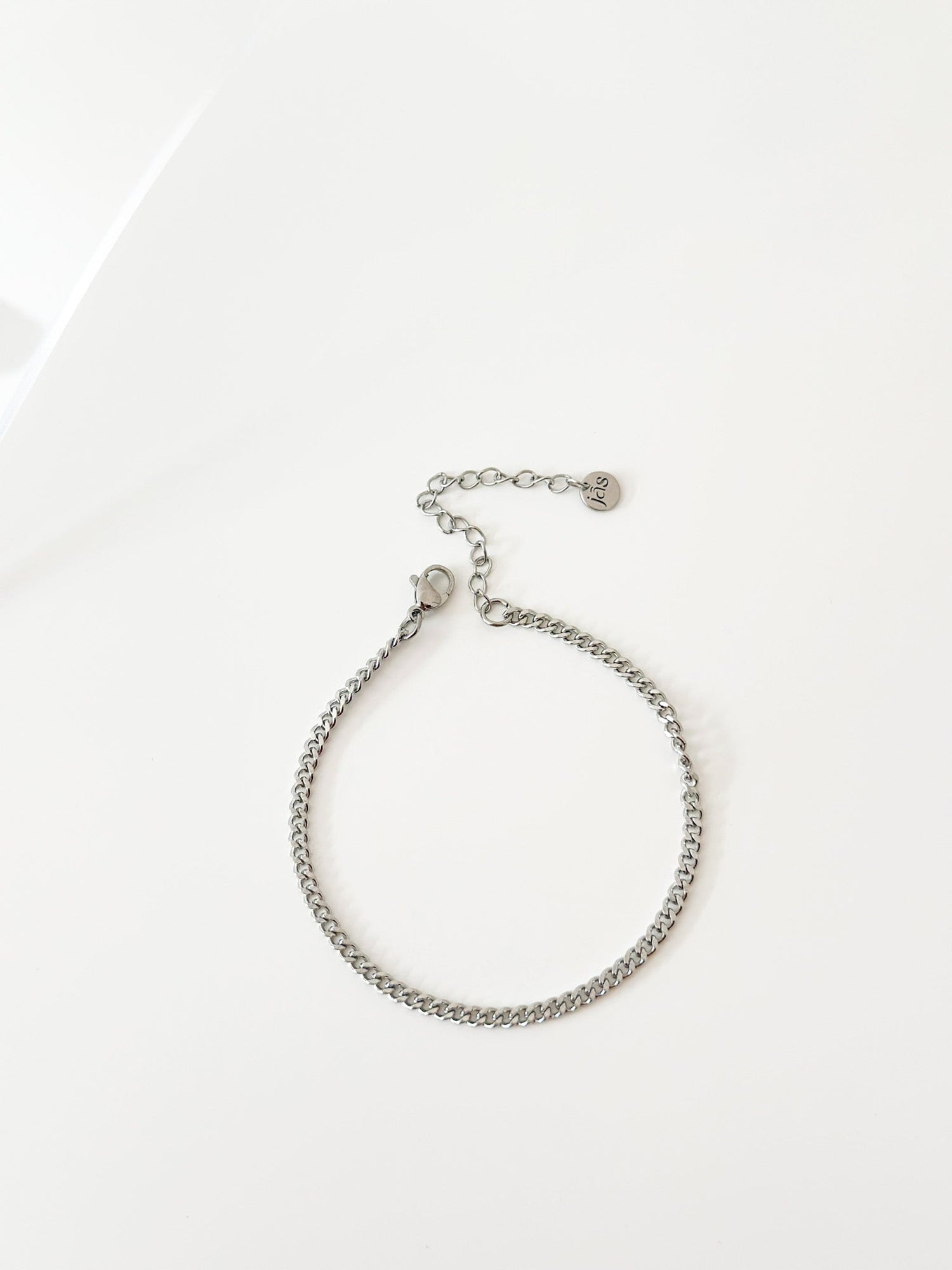 Silver mini Curb Bracelet - Jas | Stainless Steel Bracelet - Jas | Perfect On You