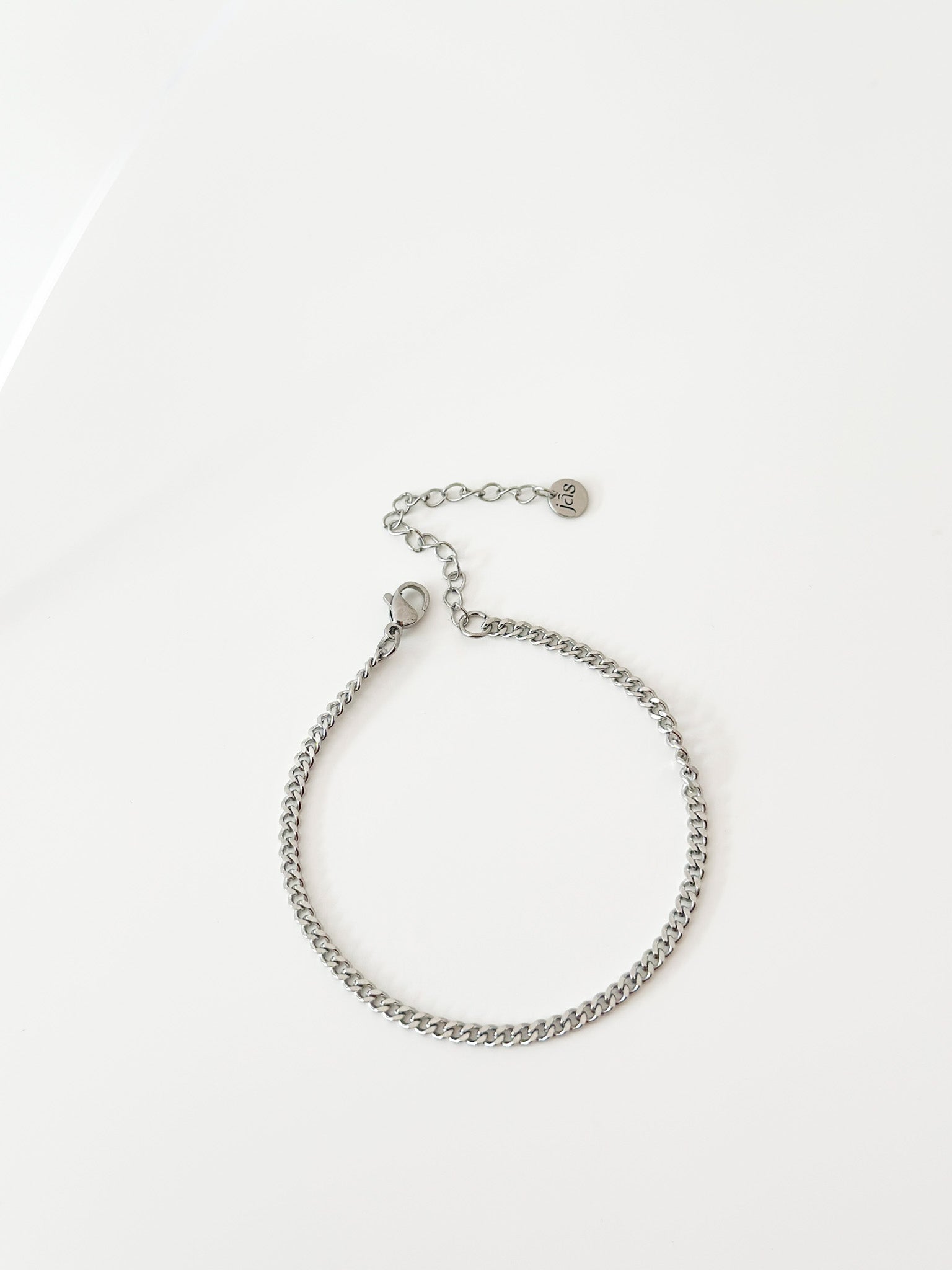 Silver mini Curb Bracelet - Jas | Stainless Steel Bracelet - Jas | Perfect On You