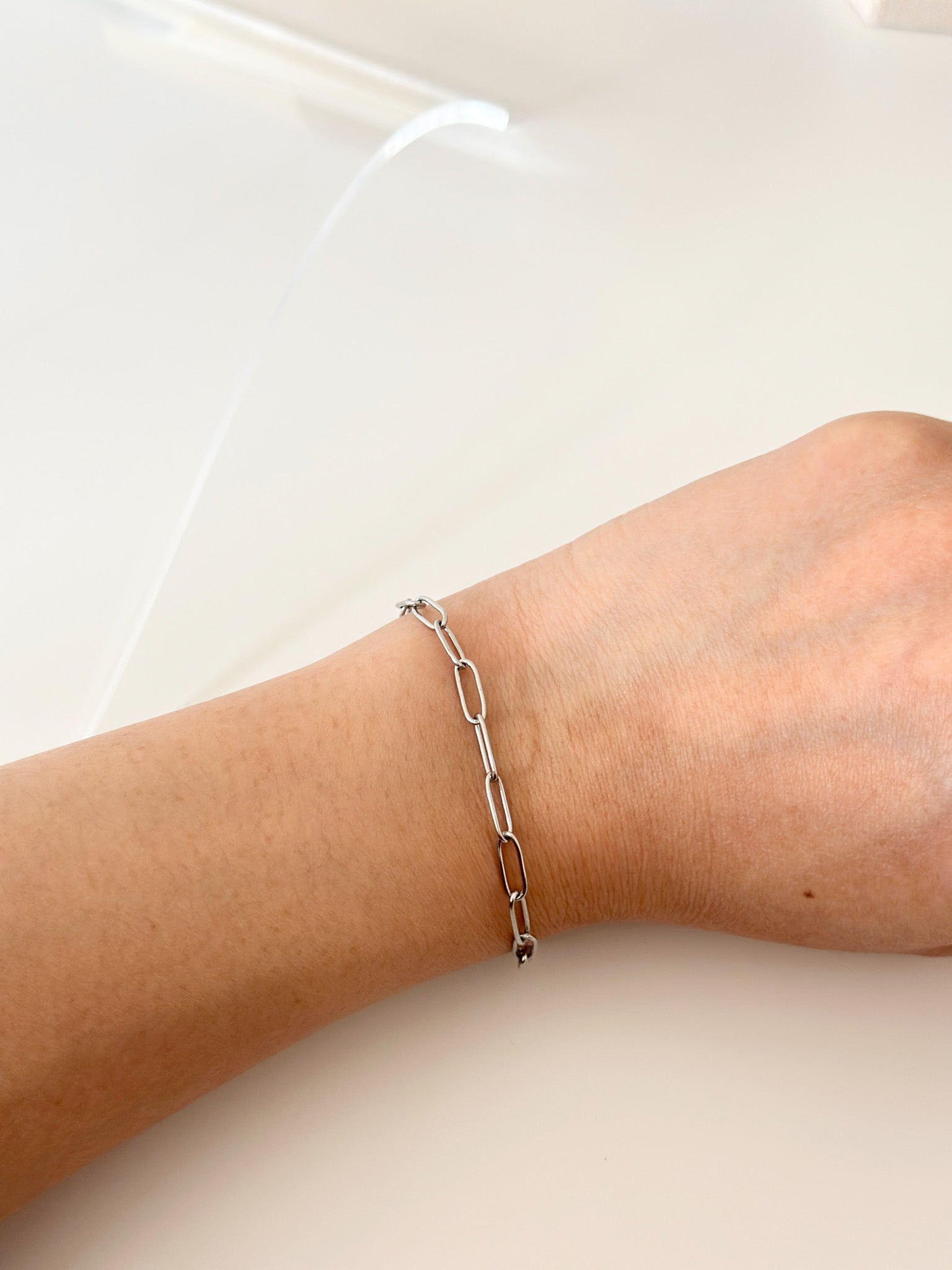 Silver Paper Clip Bracelet - Jas | Stainless Steel Bracelet - Jas | Perfect On You