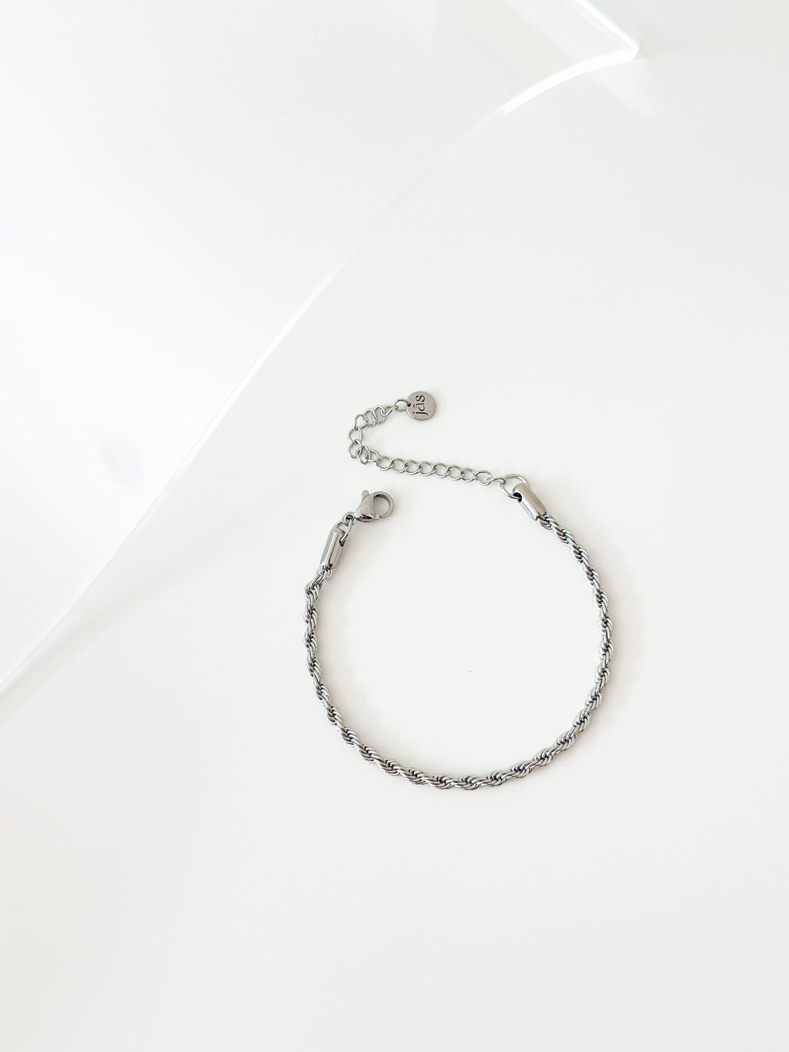 Silver Rope Bracelet - Jas | Stainless Steel Bracelet - Jas | Perfect On You