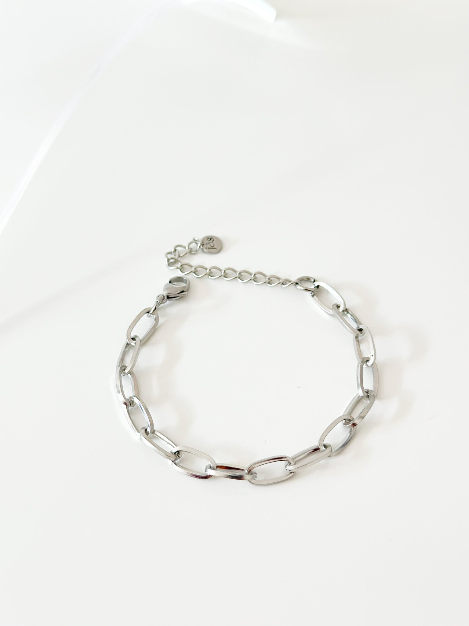 Silver Round Paper clip Bracelet - Jas | Stainless Steel Bracelet - Jas | Perfect On You