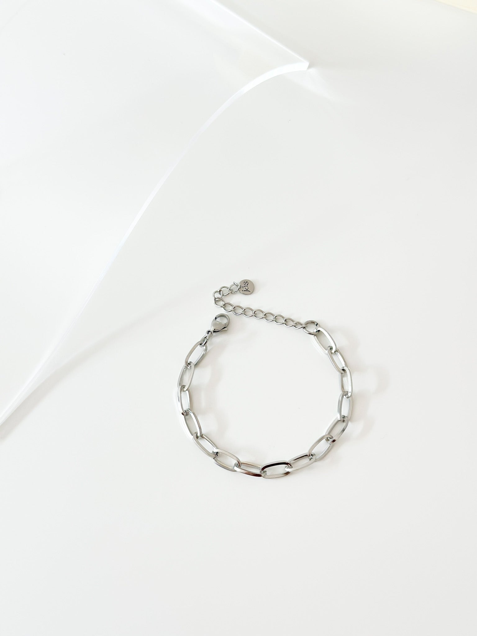 Silver Round Paper clip Bracelet - Jas | Stainless Steel Bracelet - Jas | Perfect On You