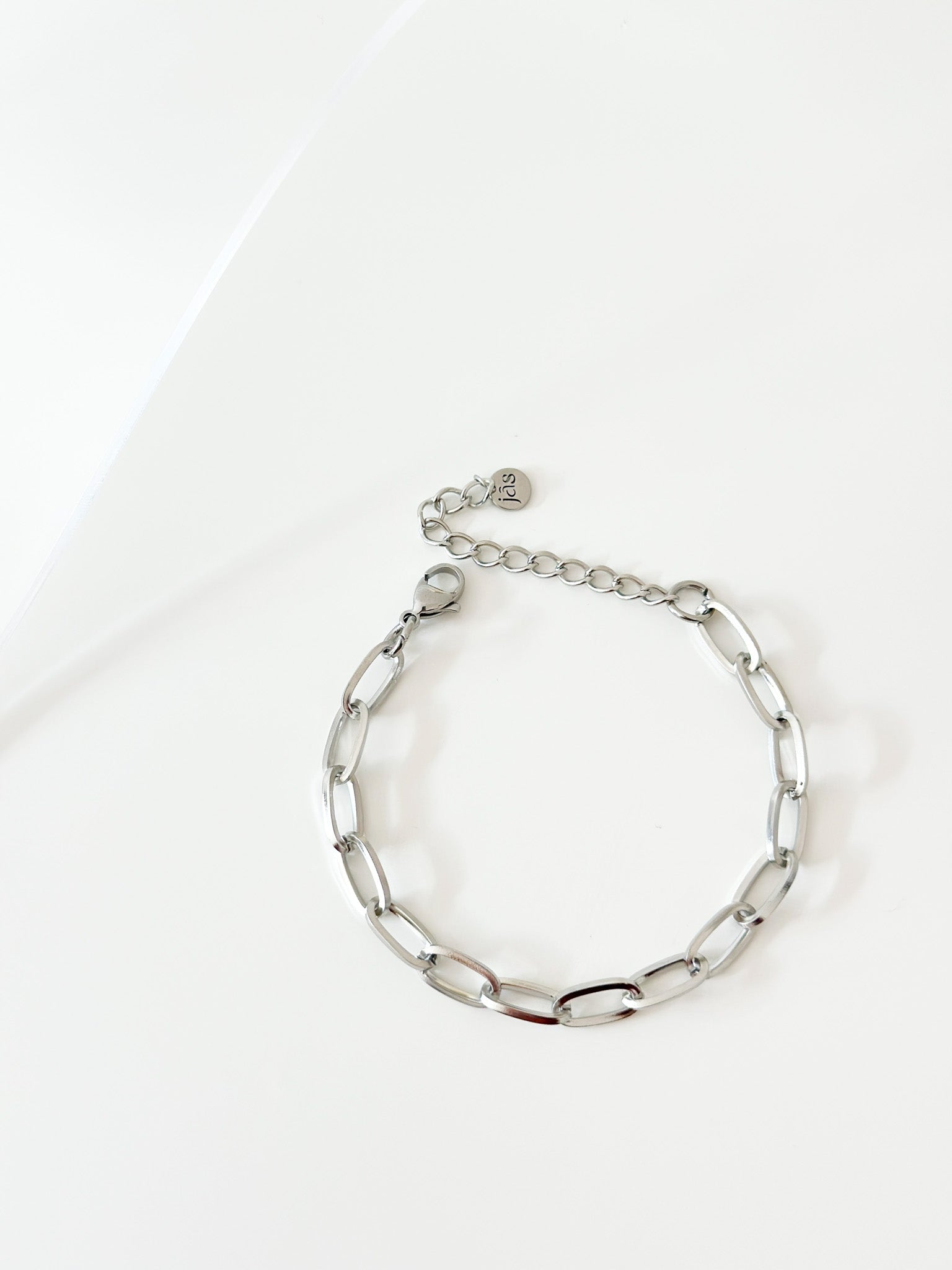 Silver Round Paper clip Bracelet - Jas | Stainless Steel Bracelet - Jas | Perfect On You