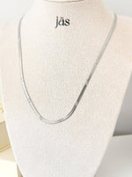 Silver Star Herringbone Chain Necklace - JAS | Silver necklace - Jas | Perfect On You