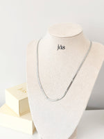 Silver Star Herringbone Chain Necklace - JAS | Silver necklace - Jas | Perfect On You