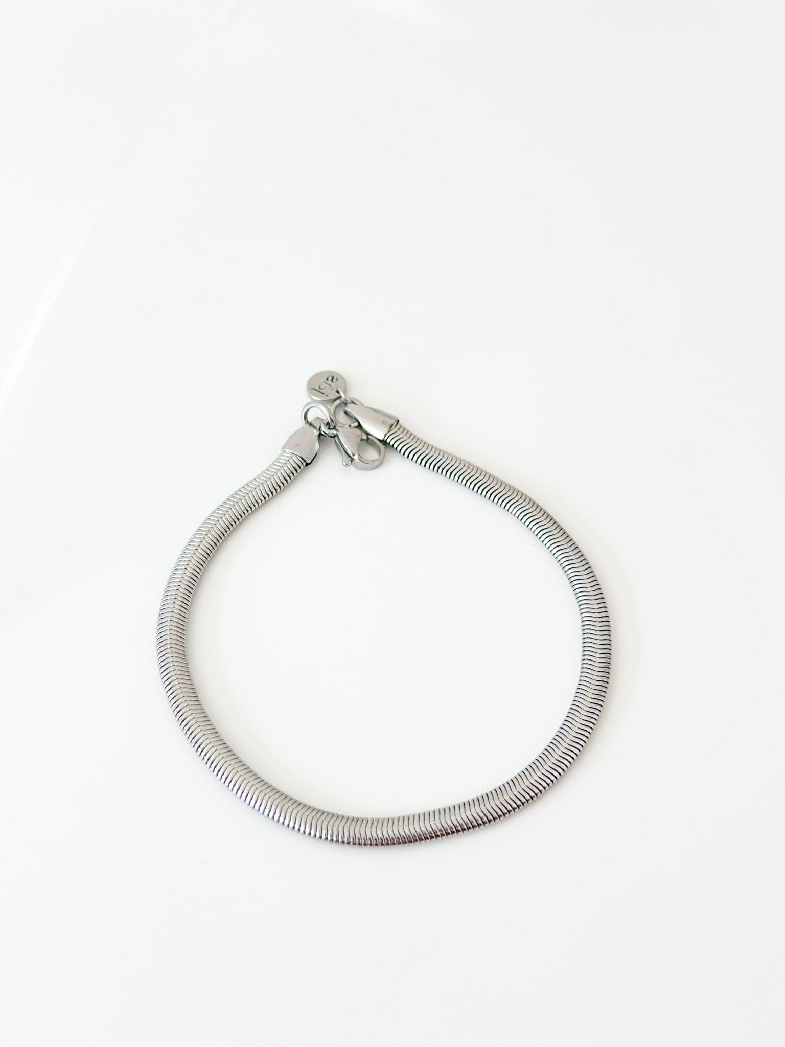 Silver thick snake chain bracelet - Jas | Stainless Steel Bracelet - Jas | Perfect On You